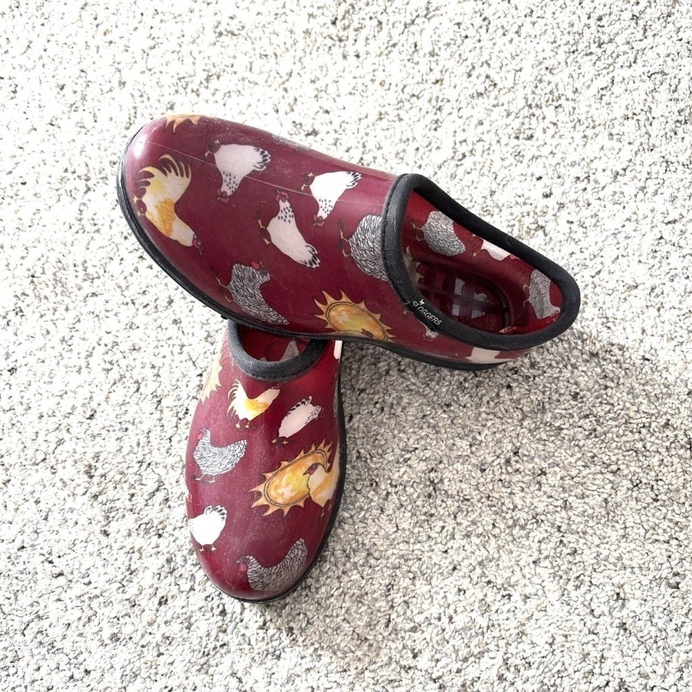 Sloggers women's shoes Size  7 chicken pattern